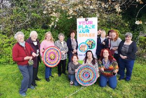 Participants at the recent Craft Make and Take event in Whitehead as part of the Woollen Woods initiative.