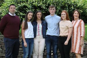 The Quinn twins, Aine and Emer, and the Black twins, Ciaran and Gemma, who between them they gained 4A*, 6A and 3B grades