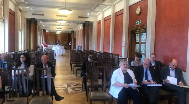 Only nine MLAs attended the event at Stormont.