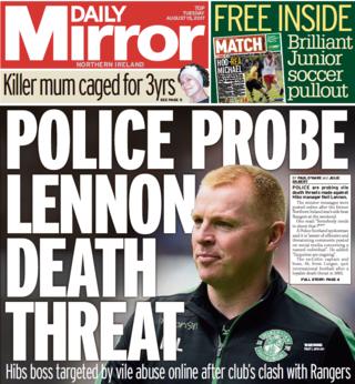 daily mirror front page