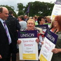 Roy Campaigning to save Lisgarel Care Home