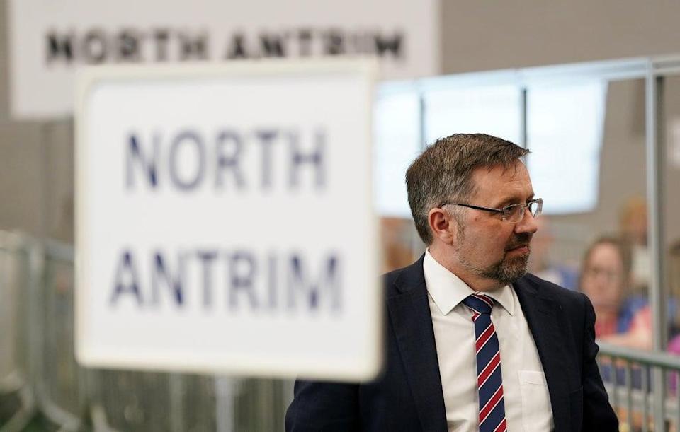 Ulster Unionist Party candidate for North Antrim Robin Swann topped the poll in North Antrim (Brian Lawless/PA) (PA Wire)