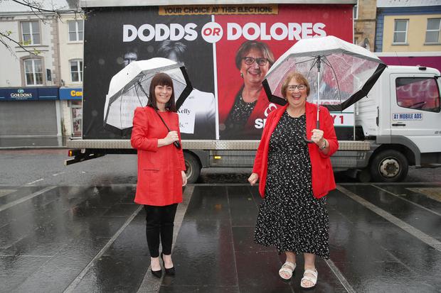 Nichola Mallon (left) and Dolores Kelly (right) from the SDLP